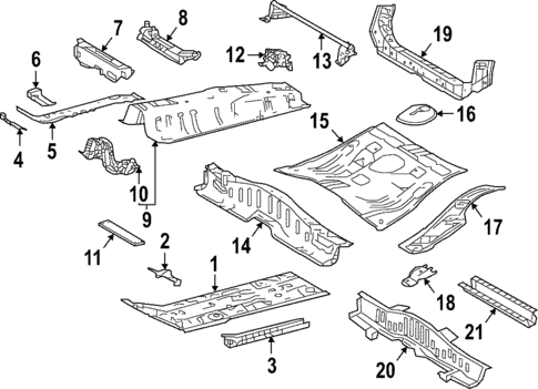 Floor & Rails for 2025 Toyota Corolla Cross #0