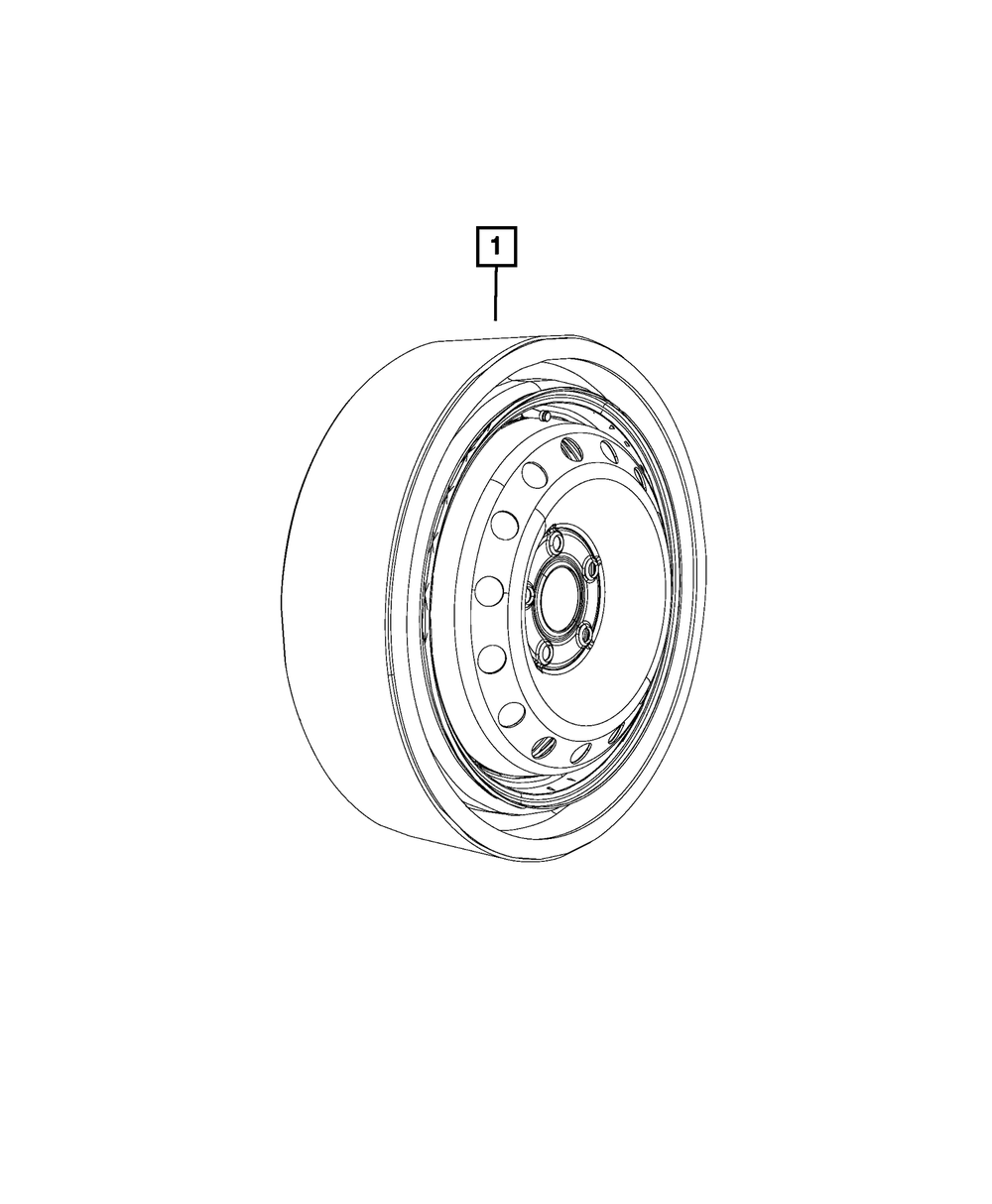 2017-2026 Chrysler Collapsed Tire And Wheel Assembly 04726720AC