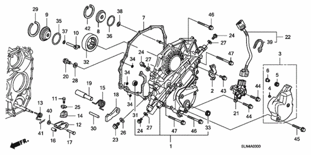 AT Left Side Cover for 2007 Honda Fit #0