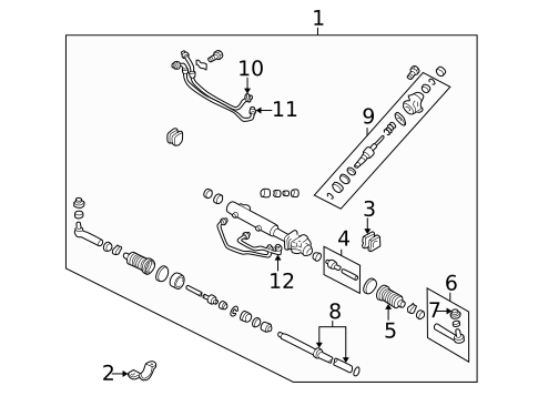 Steering Gear & Linkage for 1998 Subaru Forester #0