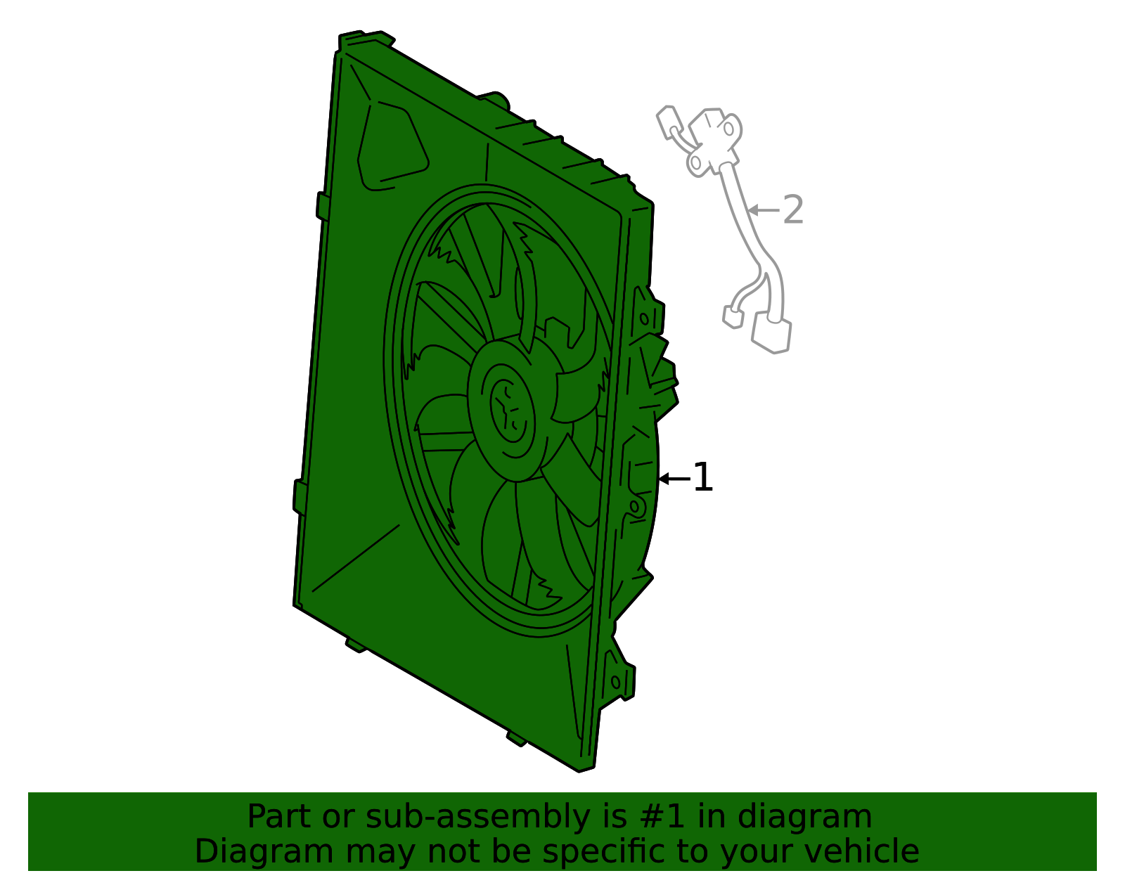 2024-2026 Toyota Tacoma Engine Cooling Fan Assembly 16360-AK010
