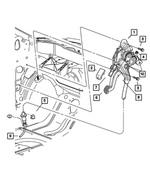 RV58YQLAA - Parking Brake: Parking Brake Handle for Chrysler: Town &amp; Country, Voyager | Dodge: Caravan, Grand Caravan Image