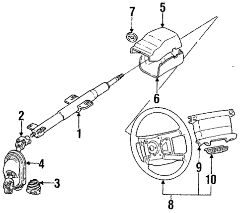Air Bag Components for 1990 Mitsubishi Sigma #0