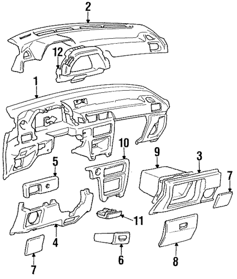 Instrument Panel for 1990 Dodge Colt #0