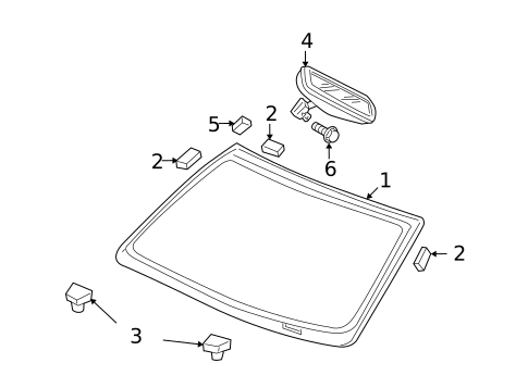 Glass - Windshield for 2007 Dodge Ram 1500 #1