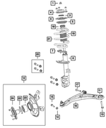 5168165AB - Front Suspension: Front Suspension Strut, Left for Mopar Image