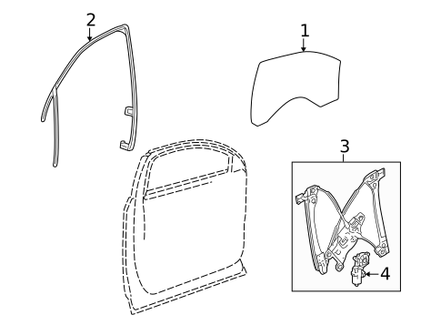 Glass - Front Door for 2015 GMC Terrain #0