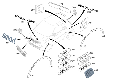 Outside Attachment Parts for 2009 Smart Fortwo #0