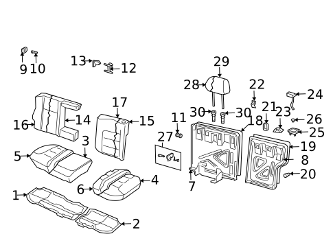 Rear Seat Components for 2003 Volkswagen Jetta #0