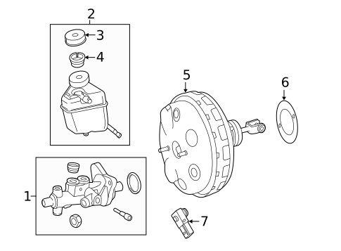 Master Cylinder - Components On Dash Panel for 2014 Mercedes-Benz SLK55 AMG #0