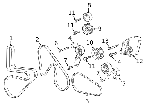 Belts & Pulleys for 2022 Chevrolet Camaro #0