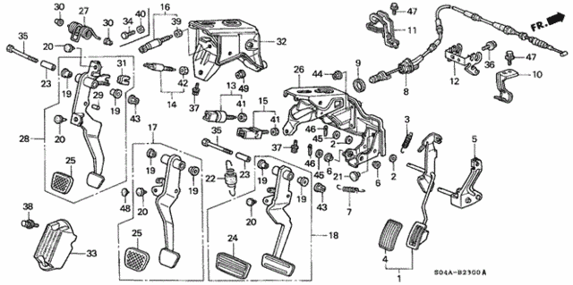 Pedal for 2000 Honda Civic #0