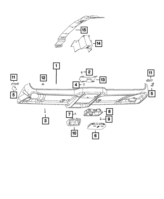 7DV62LA6AA - Interior Trim: Overhead Console Bezel for Mopar Image image