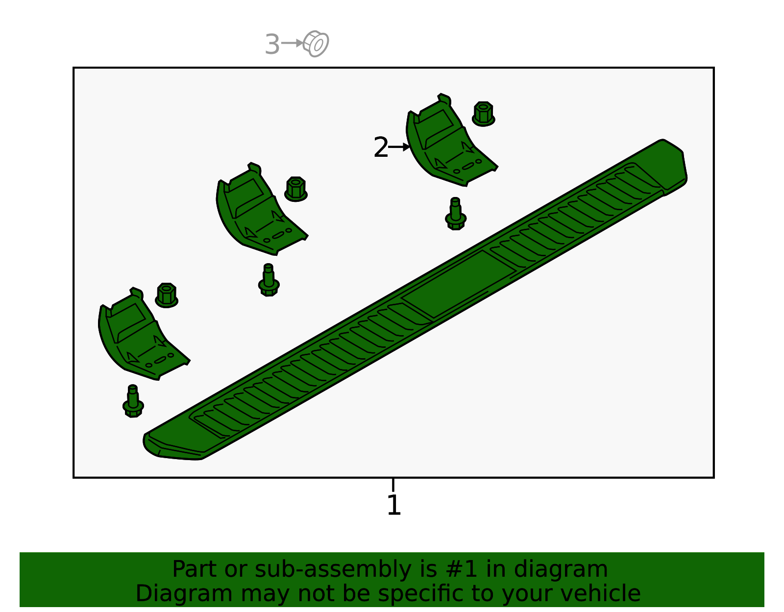 FL3Z-16450-AD - Running Board (Passenger) 2015-2025 Ford F-150