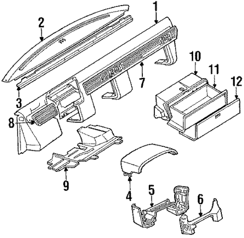 Instrument Panel for 1985 Isuzu Impulse #0