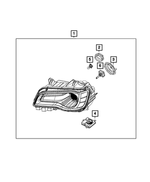 68402940AB - Electrical: Headlamp, Right for Chrysler: 300 Image