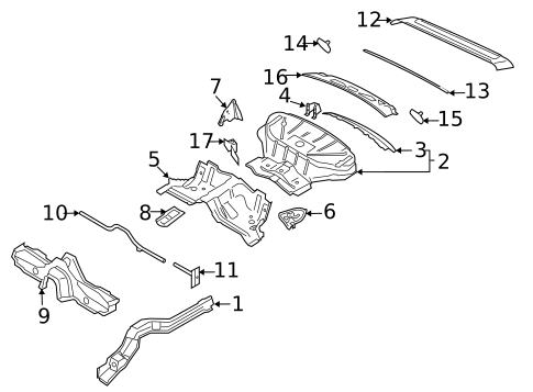 Rear Floor & Rails for 2011 Porsche 911 #0