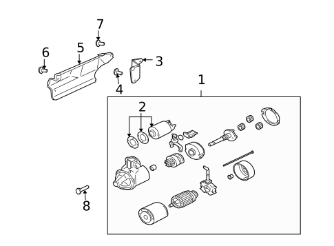 Starter & Related Components for 2005 Mitsubishi Outlander #0