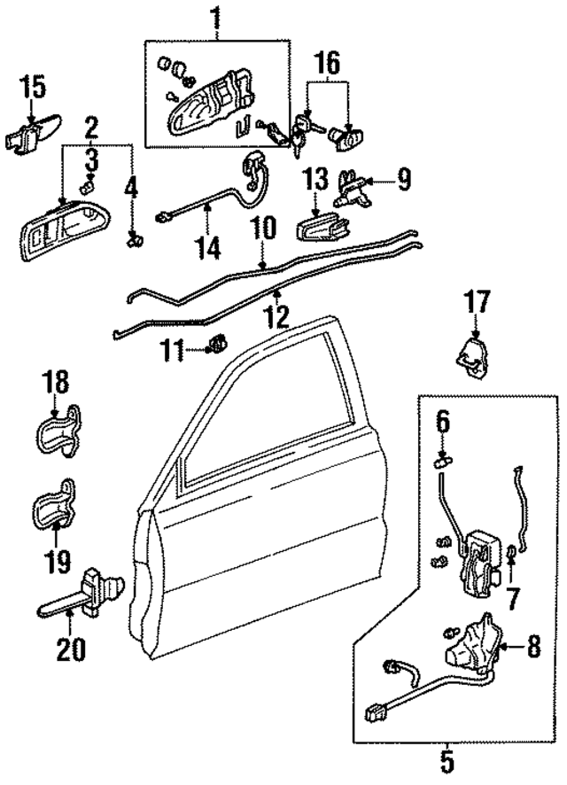 72110SV2013 - : Lock Assembly for Honda Image