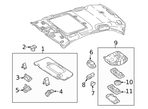 Interior Trim - Roof for 2021 Mercedes-Benz E 450 #6