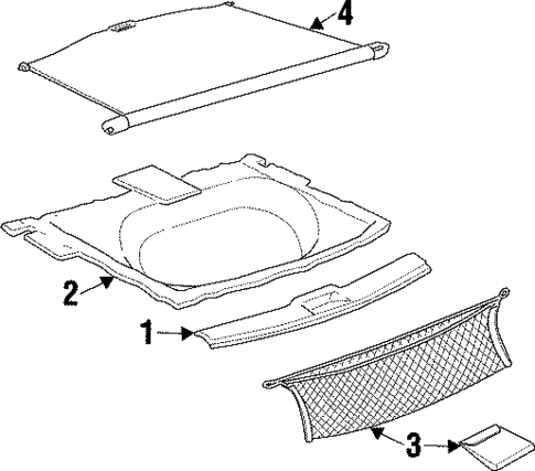 Interior Trim - Rear Body for 1998 Mercury Sable #1