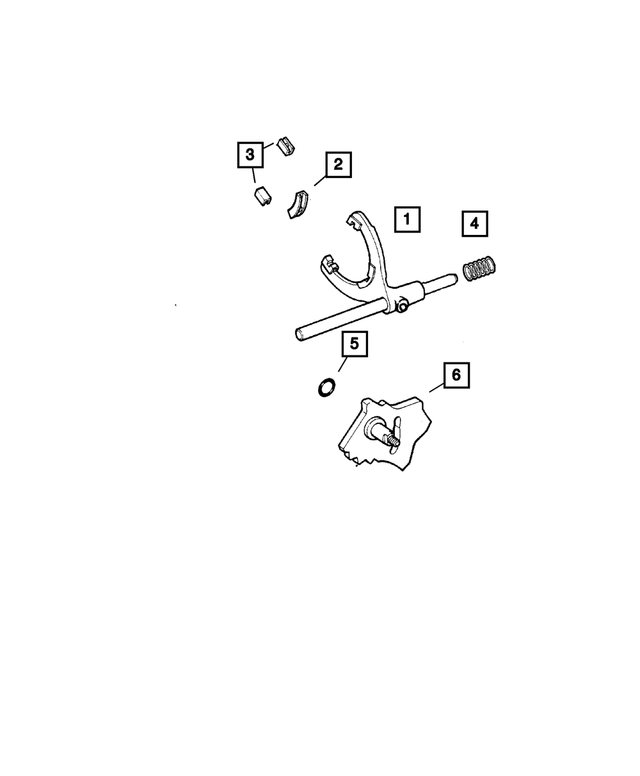4761227 - Transfer Case Model 133 [DH6]: Transmission Fork for Mopar Image image
