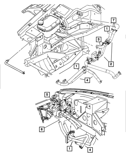 Air Conditioner and Heater Plumbing for 2010 Dodge Viper #1
