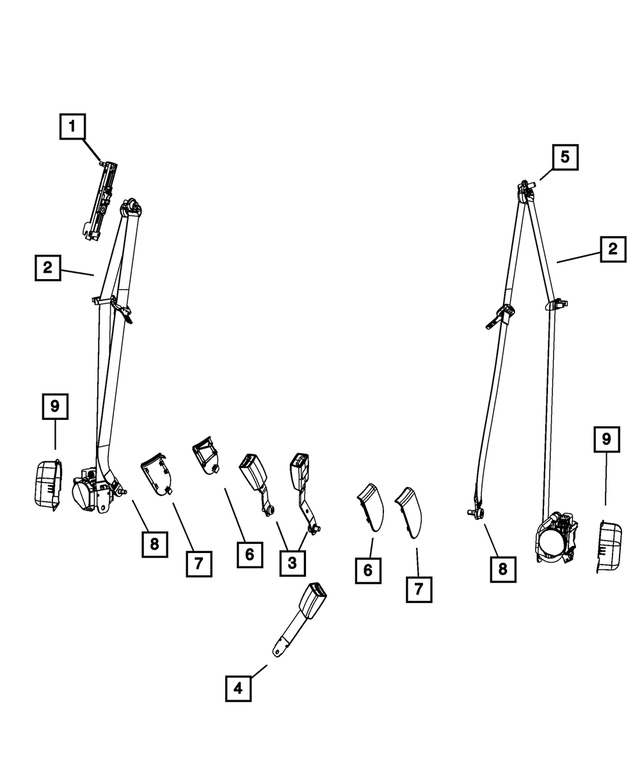 6105131AA - Restraints: Pan Head Screw for Mopar Image
