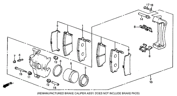 Front Brake Caliper (SI) for 1985 Honda Prelude #0