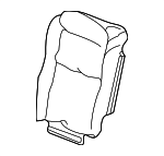 82121S02A03ZA - : 1999 2000 Honda Civic - Cover R Rear Seat-Back Trim *NH178L* (Excel Charcoal) for Honda: Civic Image