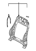 8H0881515B - Body: Seat Back Frame for Audi: A4, A4 Quattro, S4 Image