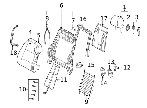 Front Seat Components for 2005 Audi A4 Quattro #14