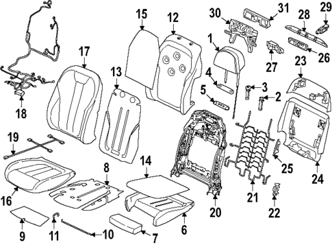 Driver Seat Components for 2025 BMW X5 #1