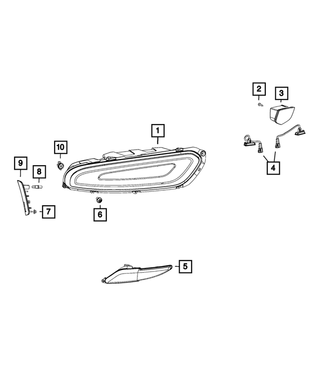 5035211AB - : High Mounted Stop Lamp for Mopar Image