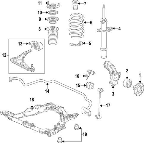 Front Suspension for 2018 Honda Odyssey #0