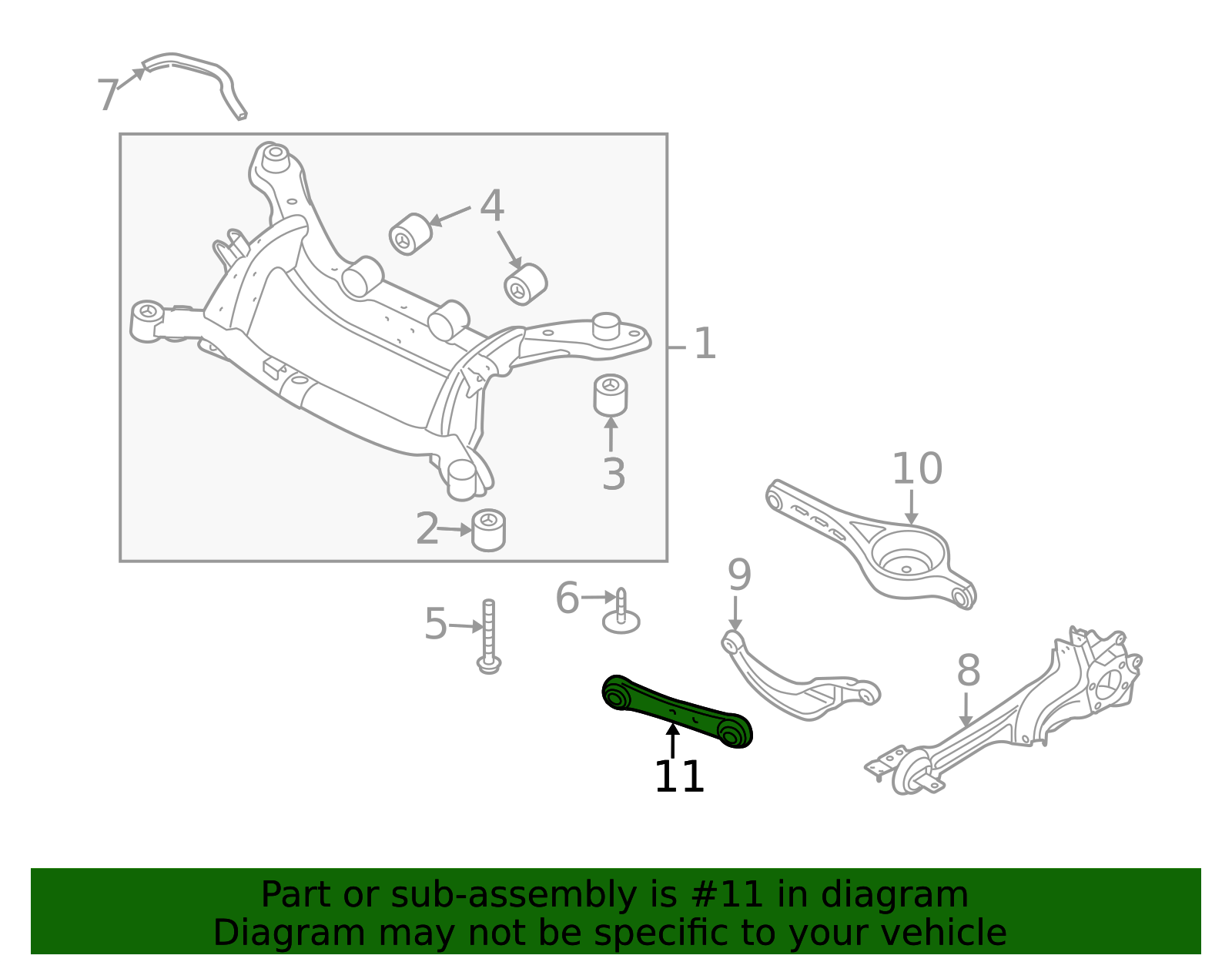 2010-2018 Volvo Lateral Strut 31340354 | TascaParts.com