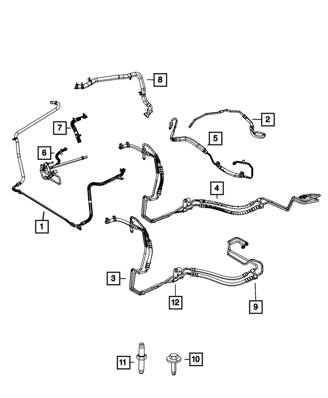5006617AH - Steering: Power Steering Pressure Hose for Mopar Image image