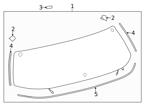 Glass - Lift Gate for 2017 Toyota RAV4 #0