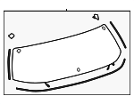 681050R050 - Body: Lift Gate Glass for Toyota Image