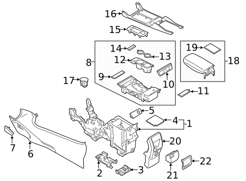Center Console for 2017 Ford Escape #0