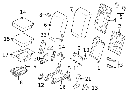 Front Seat Components for 2019 Nissan TITAN XD #1