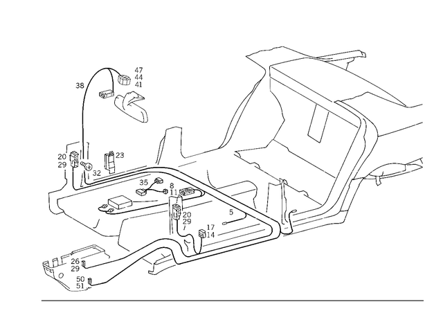 2024401308 - Electrical System: Wiring Harness for Mercedes-Benz: C230, C280, C43 AMG Image image