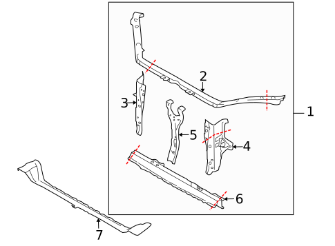 Radiator Support for 2012 Subaru Forester #0