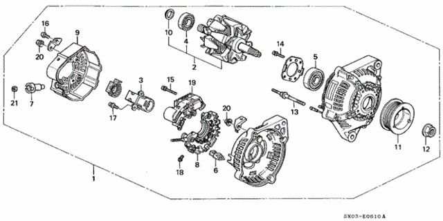 Alternator (Denso) for 1998 Honda Odyssey #0