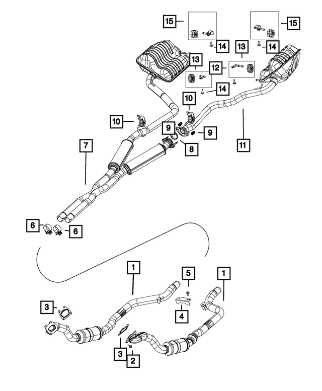 68038390AE - Exhaust: Front Pipe And Converter, Right for Mopar Image