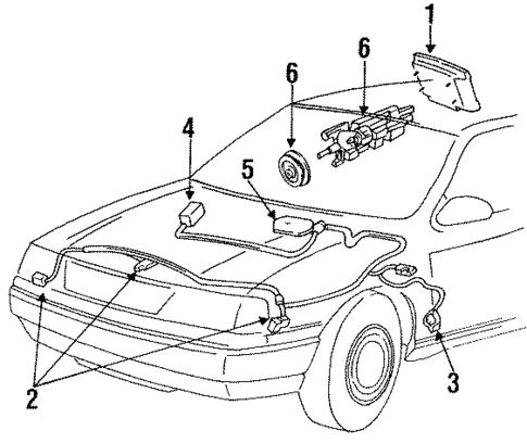 Air Bag Components for 1991 Ford Taurus #0