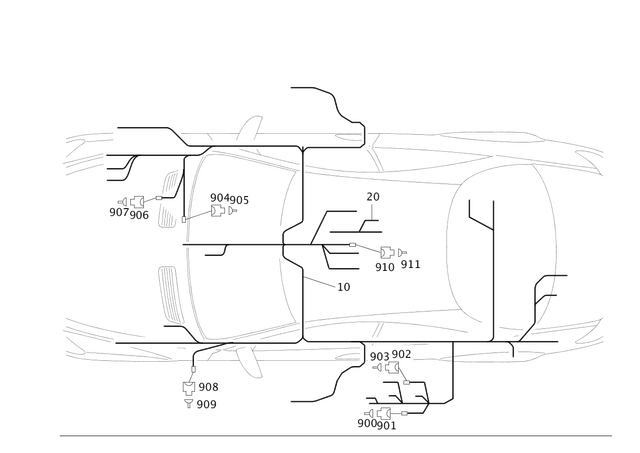 2165402109 - Electrical System: Wiring Harness for Mercedes-Benz: CL550, CL600, CL63 AMG, CL65 AMG Image image