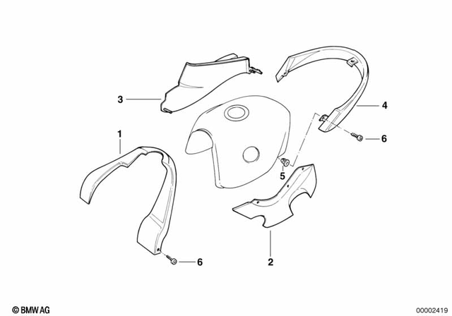46632313459 - Fuel Supply: Covering Fuel Tank - Links for BMW-Motorrad Image
