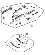 5076004AH - Frame, Bumper, and Fascia: Frame Front Rail, Right for Mopar Image