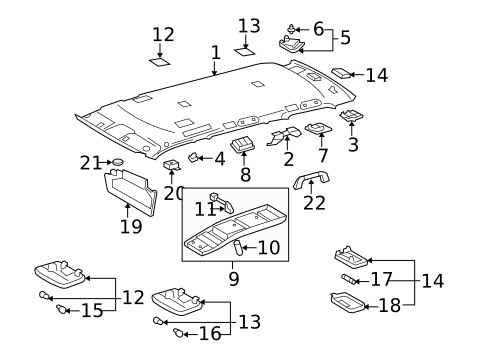 Interior Trim - Roof for 2008 Toyota Sequoia #2